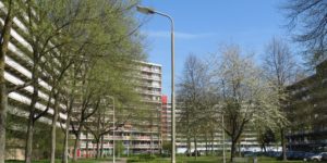 grote galerijflats in Zoetermeer