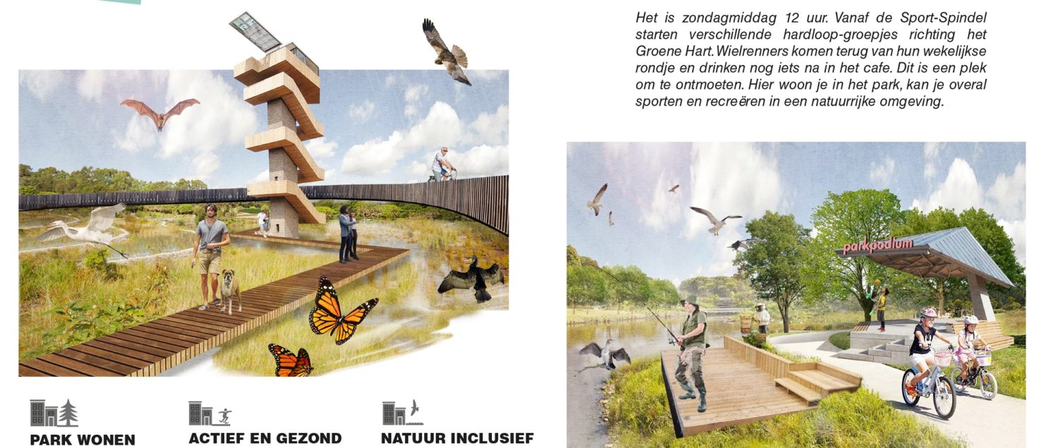 ontwerp sport spindel voor wonen in het van tuyllpark zoetermeer