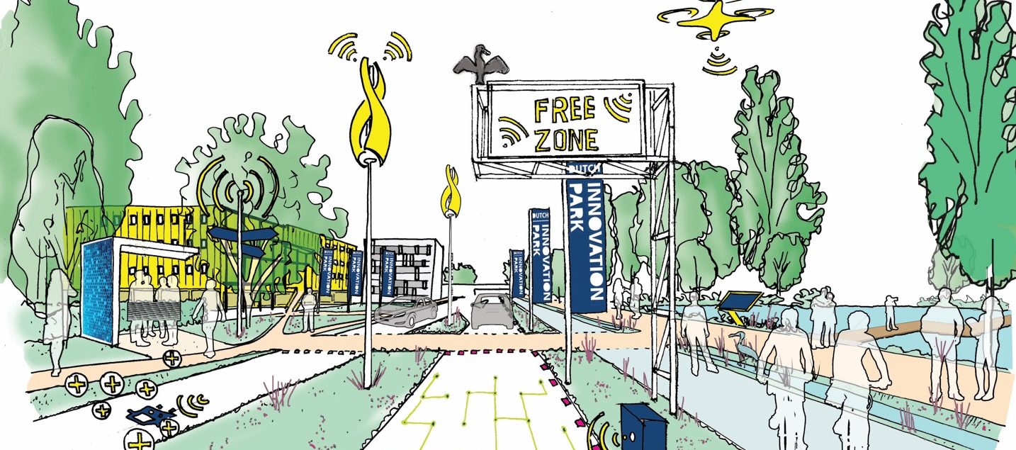 plan voor boulevard met innovatieve technologie op Dutch innovation campus