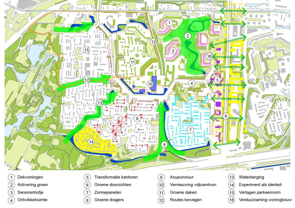 kaart met resultaten New Town Lab