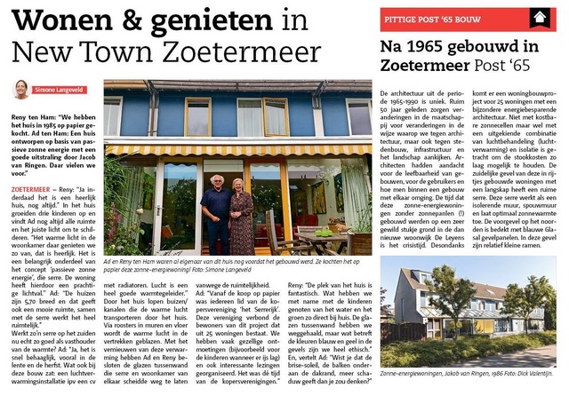 artikel over zonne-woning zoetermeer