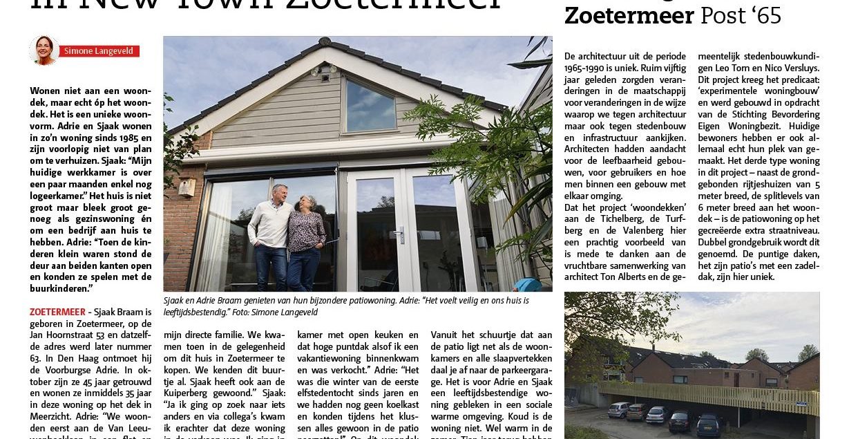 patiowoningen op woondek van Ton Alberts in Zoetermeer