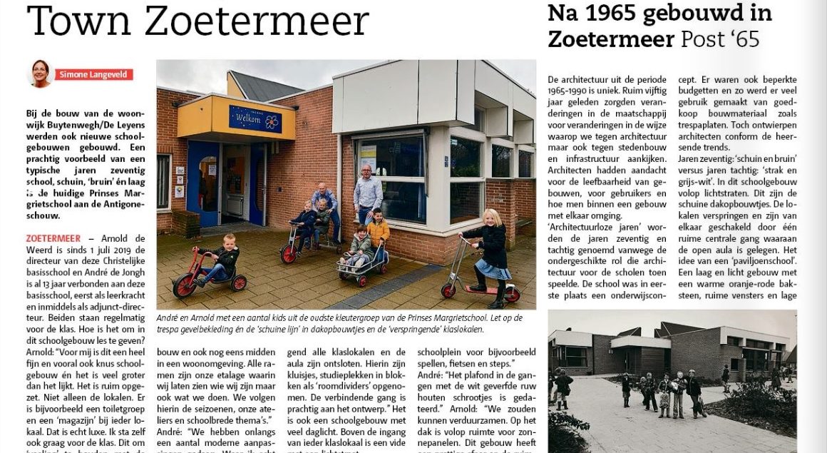 artikel over prinses margrietschool in de serie pittige post 65 bouw