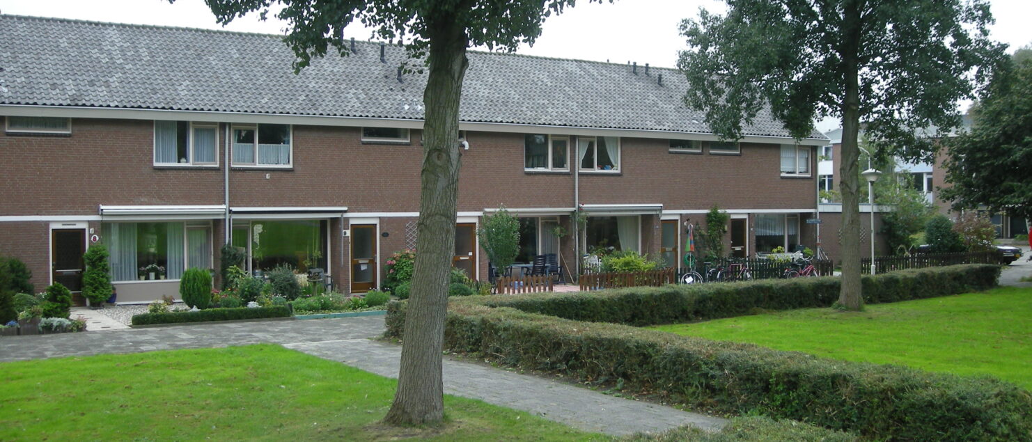 De la Gardestraat, eerste woningen New Town Zoetermeer