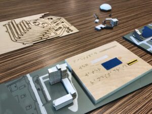 stadsmaquette met braille
